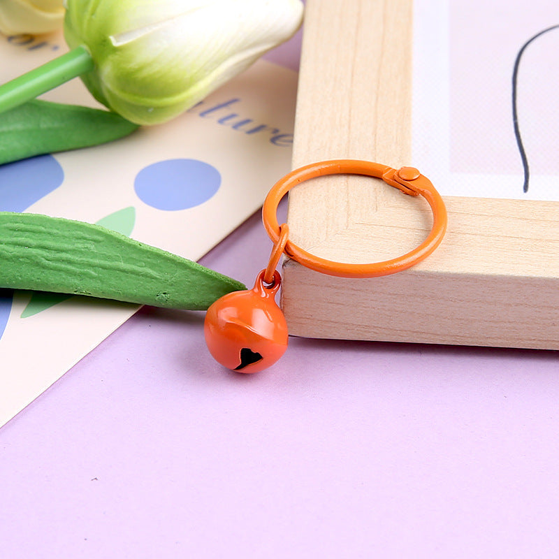 Wholesale Small fresh colorful flower bell keychain
